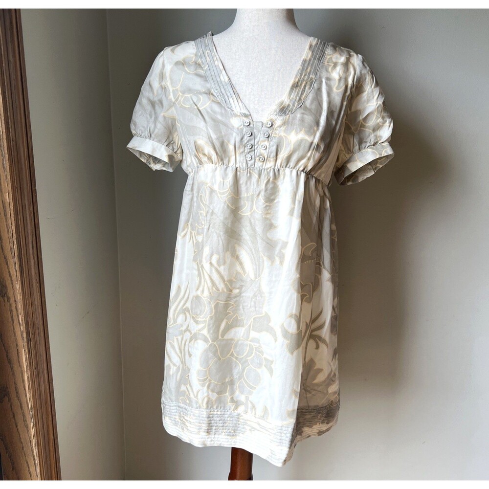 Joie Y2K 100% Silk Floral Lined Short Summer Dress Sz: S Cottagecore Coastal